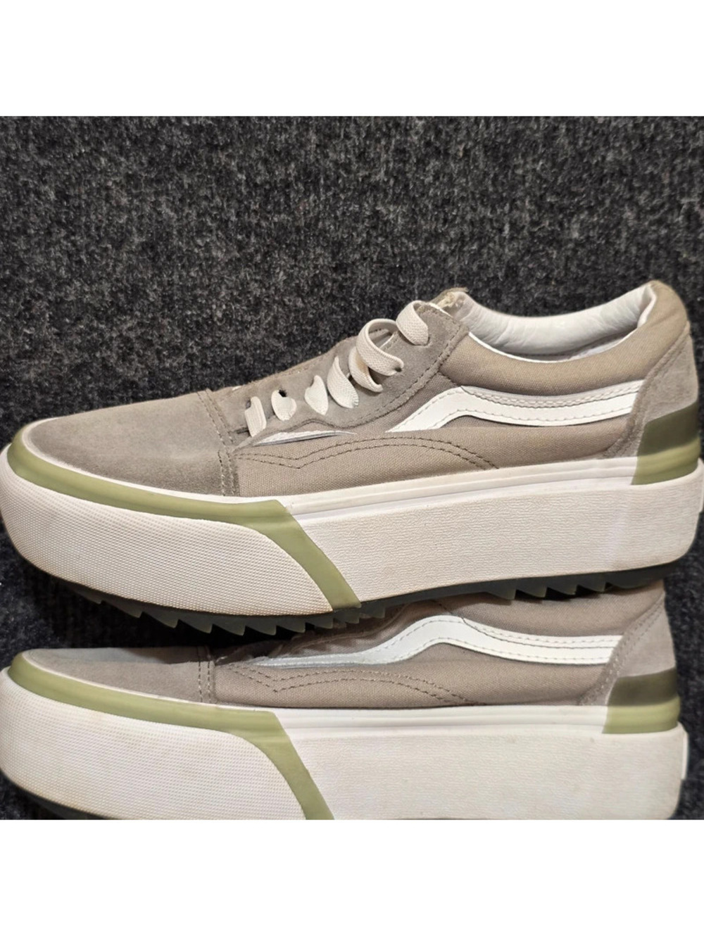 Vans Old Skool Stacked Pastel Drizzle True White Womens 6 Men 4.5 VN0A4U154TI